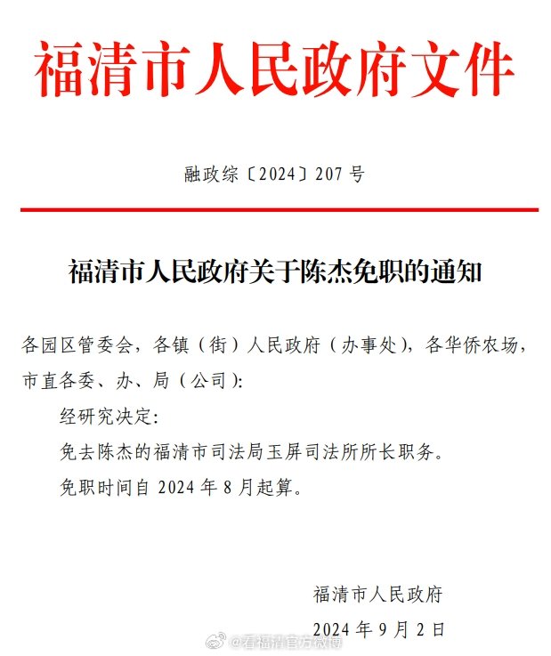 福清市副市長名單最新公布